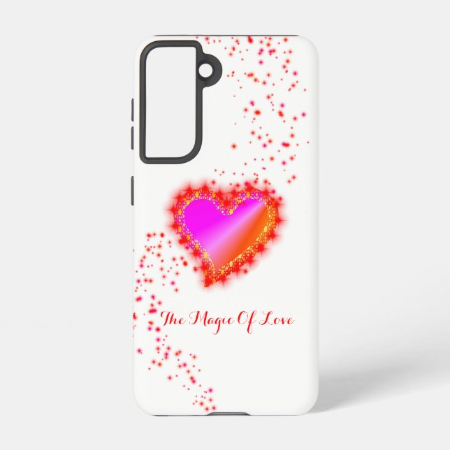 Rainbow Heart with Stars , The Magic Of Love Samsung Galaxy S21 Case (Back)
