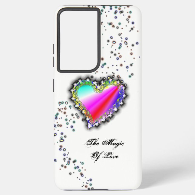 Rainbow Heart with Stars , The Magic Of Love Samsung Galaxy S21 Ultra Case (Back)