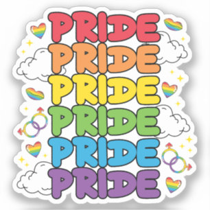 Rainbow, Hearts and Clouds - Repeated Pride