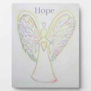Rainbow Hearts Angel Hope Art Custom Plaque