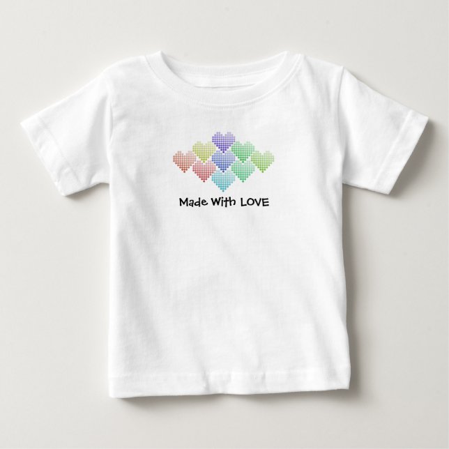 Rainbow Hearts, Baby  T-shirt (Front)