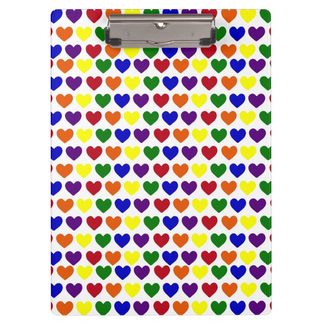 Rainbow Hearts Clipboard (Front)