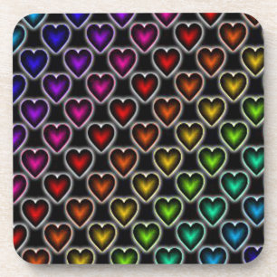 Rainbow Hearts Coaster
