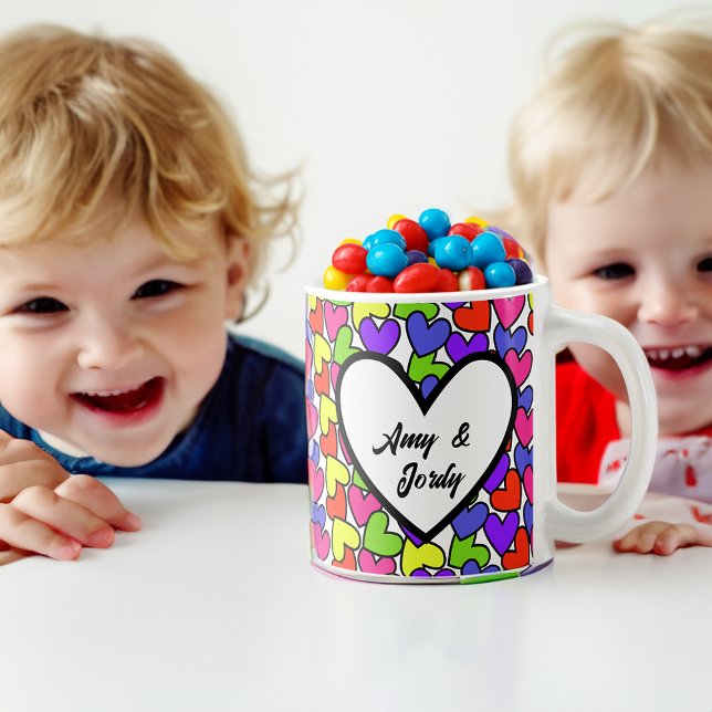 Rainbow Hearts Coffee Mug (Creator Uploaded)