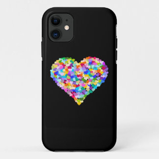 Rainbow Hearts Confetti iPhone 11 Case