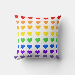 Rainbow Hearts   Cushion
