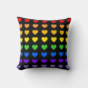 Rainbow Hearts  Cushion