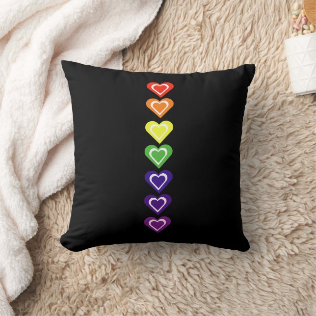 Rainbow hearts cushion (Blanket)