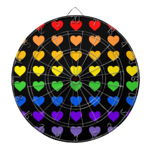 Rainbow Hearts  Dartboard