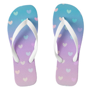 Rainbow Hearts Jandals
