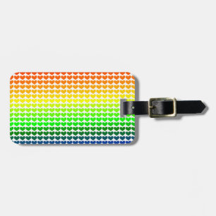 RAINBOW HEARTS LUGGAGE TAG