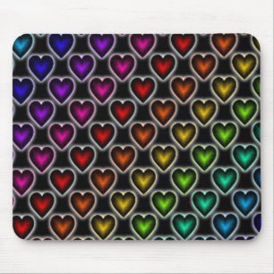 Rainbow Hearts/Mousepad Mouse Pad