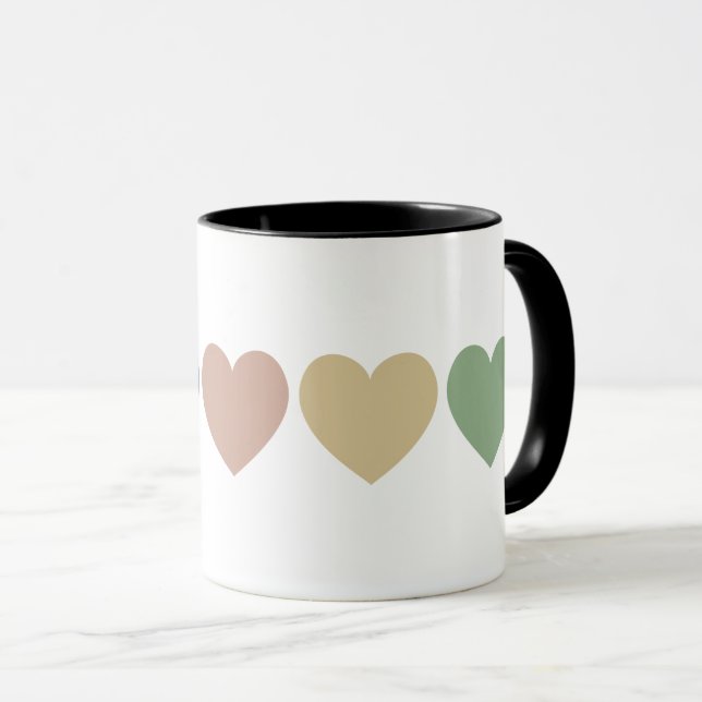Rainbow Hearts Mug (Front Right)