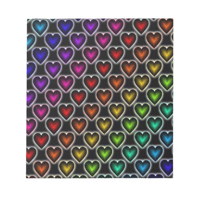 Rainbow Hearts Notepad (Front)