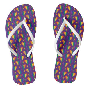 Rainbow Hearts Pattern Jandals