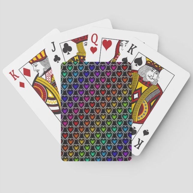 Rainbow Hearts Playing Cards (Back)