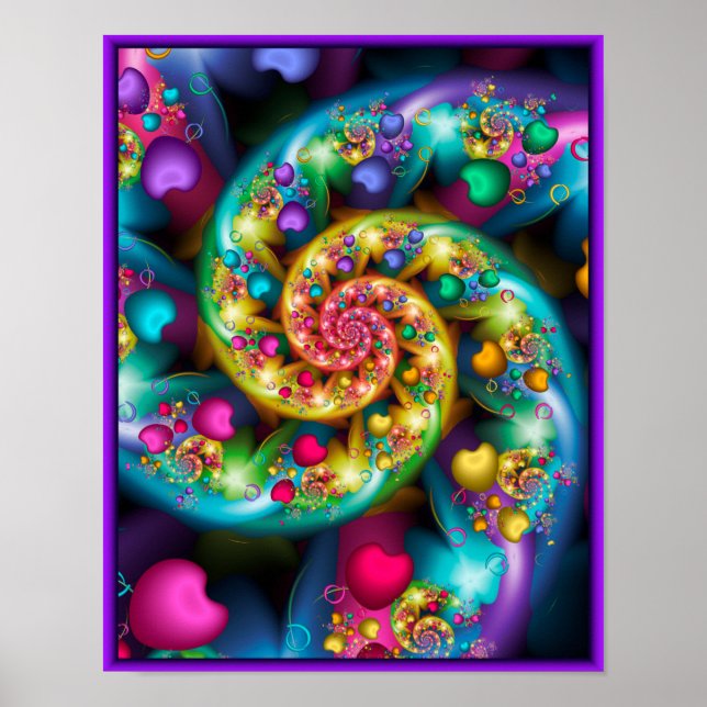 Rainbow Hearts Poster (Front)