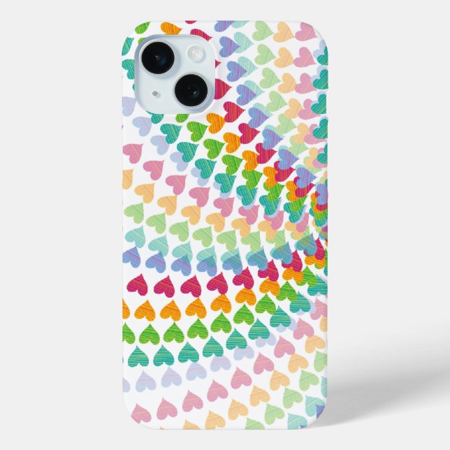 Rainbow Hearts Sprinkles Whimsical Colourful Love Case-Mate iPhone Case (Back)
