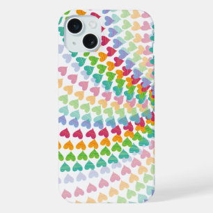 Rainbow Hearts Sprinkles Whimsical Colourful Love iPhone 15 Plus Case