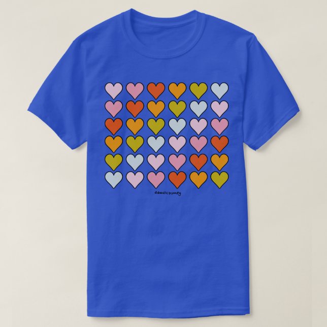 Rainbow Hearts T-Shirt (Design Front)