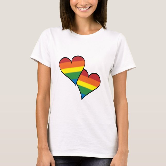 Rainbow Hearts T-Shirt (Front)