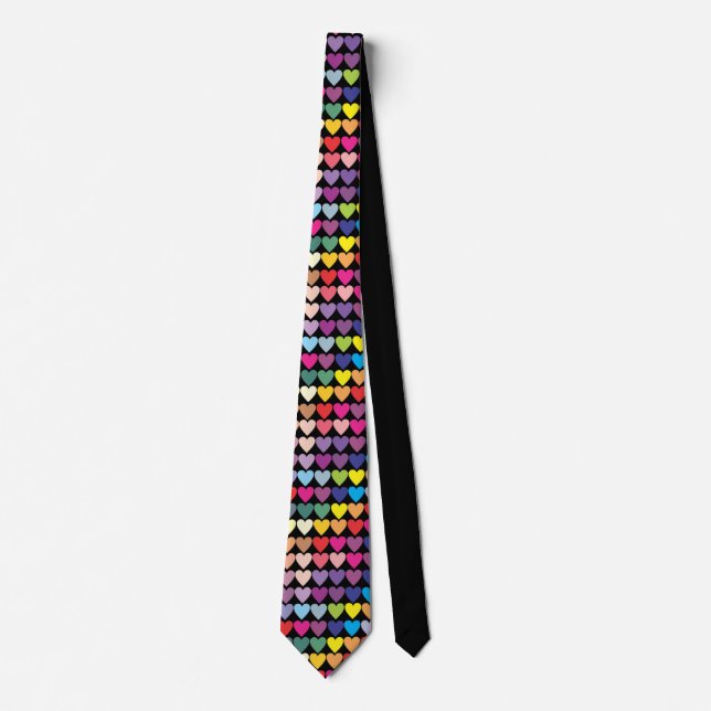 Rainbow Hearts Tie (Front)