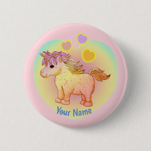 Rainbow Hearts Unicorn pin