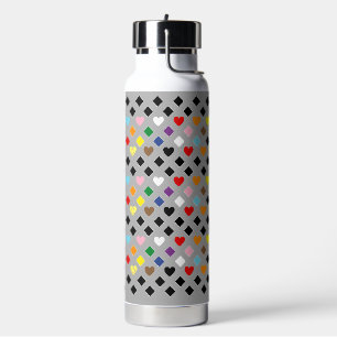 Rainbow Hearts Water Bottle