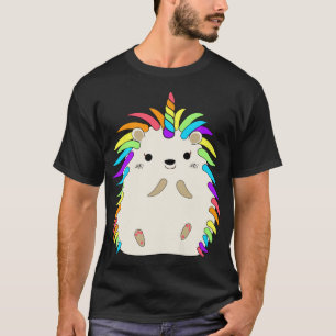 Rainbow Hedgehog Unicorn Funny Pet Animal Lover T-Shirt