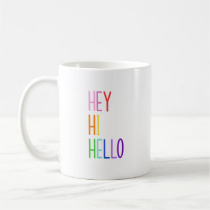 Rainbow Hello Coffee Mug