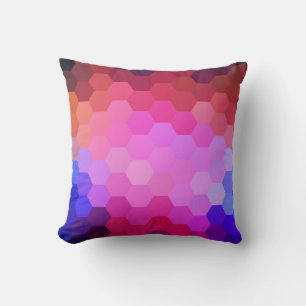 Rainbow Hexagon Chevron Pattern #2 Cushion