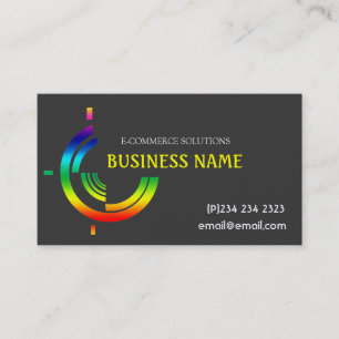 Rainbow Hi-Tech Tri Company Logo Branding Business Card