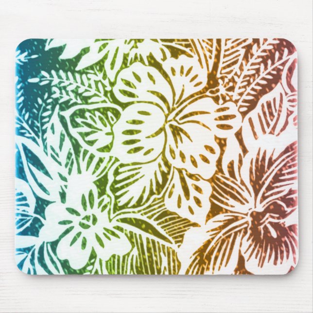 Rainbow Hibiscus Mouse Pad (Front)