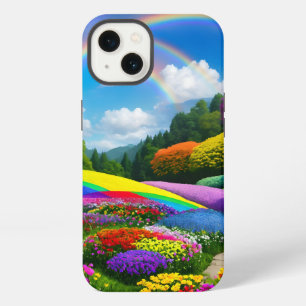Rainbow Hills and Flowers Two iPhone 13 Case