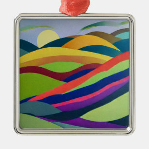 Rainbow Hills Landscape Metal Tree Decoration