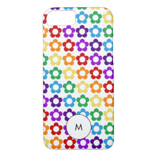 Rainbow hippie flowers pattern Case-Mate iPhone case