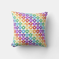 Rainbow hippie flowers pattern