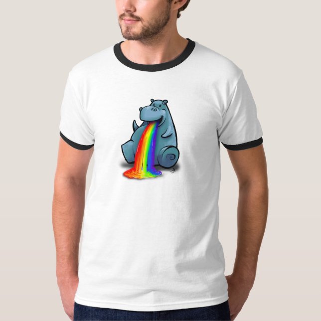 Rainbow Hippo T-Shirt (Front)