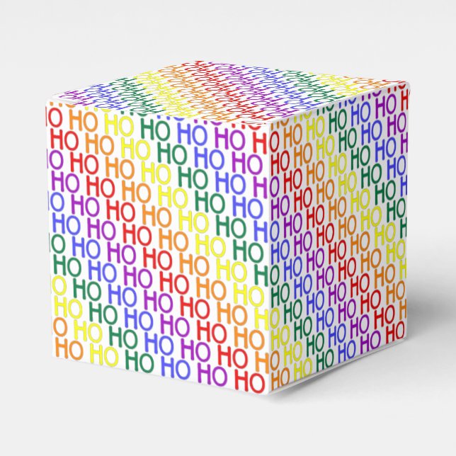 Rainbow Ho Ho Ho Pattern Gift Boxes (Front Side)