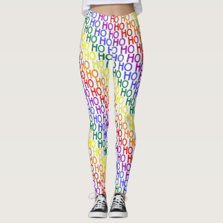 Rainbow Ho Ho Ho Pattern Leggings