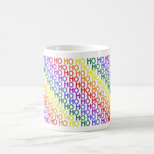 Rainbow Ho Ho Ho Pattern Mug