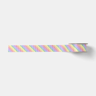 Rainbow Ho Ho Ho Pattern Ribbon Satin Ribbon