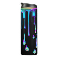 Rainbow holographic drip metal