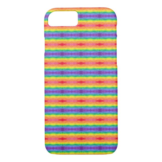 Rainbow Horizontal Stripes SM iPhone Case (Back)
