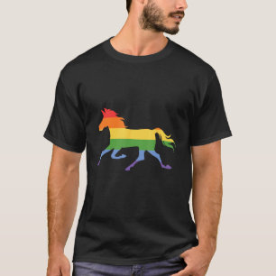 Rainbow horse Gay Pride LGBTQ Streetwear Rainbow H T-Shirt