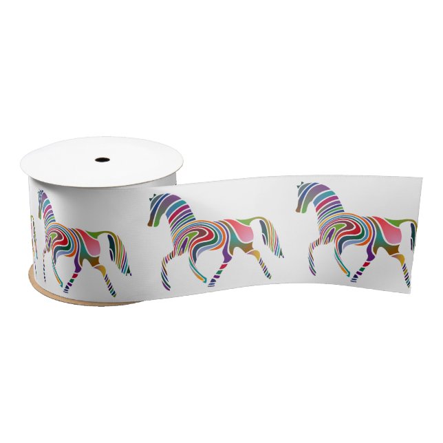 Rainbow Horse Satin Ribbon (Spool)