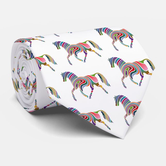 Rainbow horse tie (Rolled)