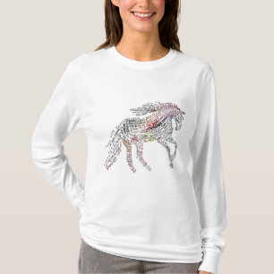 Rainbow Horse Typography T-Shirt