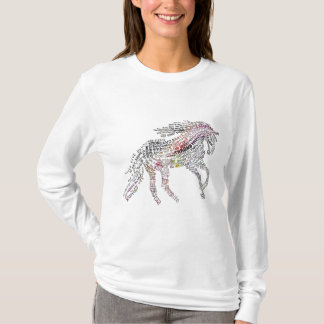 Rainbow Horse Typography T-Shirt