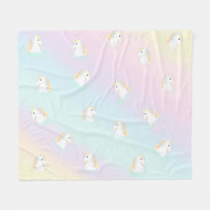 Rainbow Horse Unicorn Equestrian Girly  Fleece Blanket